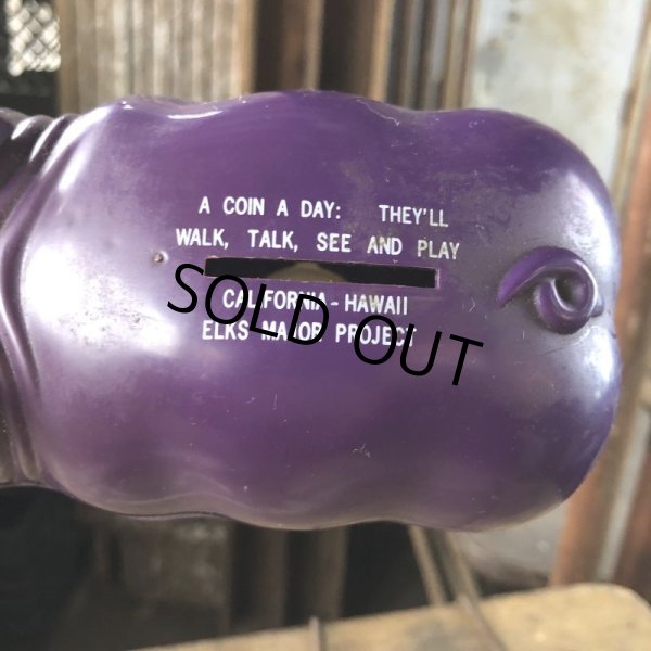 画像6: Vintage ELKS MAJOR PROJECT Advertising Piggy Coin Bank (C381) (6)