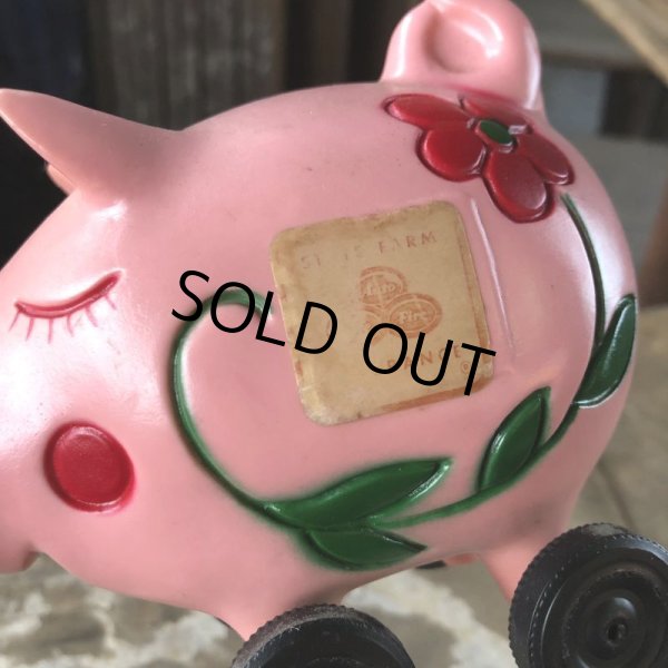 画像6: 70s Vintage State Farm Auto Insurance  Advertising Piggy Coin Bank (C384) (6)