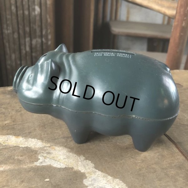 画像2: Vintage ELKS MAJOR PROJECT Advertising Piggy Coin Bank (C380) (2)
