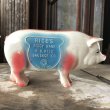 画像1: 50s Vintage R.B.RICE SAUSAGE CO. RICE'S Advertising Piggy Coin Bank (C383) (1)