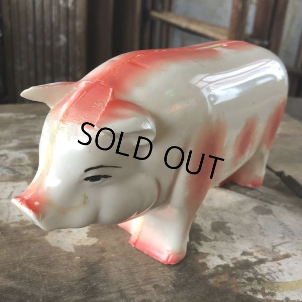 画像4: 50s Vintage R.B.RICE SAUSAGE CO. RICE'S Advertising Piggy Coin Bank (C383) (4)