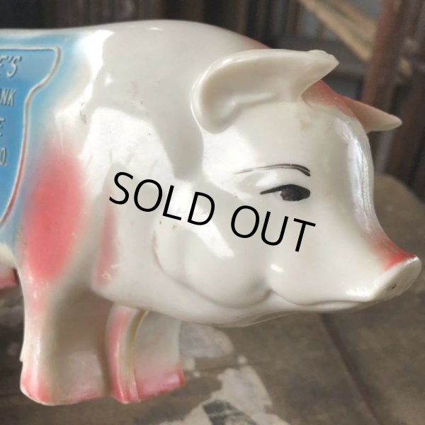 画像8: 50s Vintage R.B.RICE SAUSAGE CO. RICE'S Advertising Piggy Coin Bank (C383) (8)