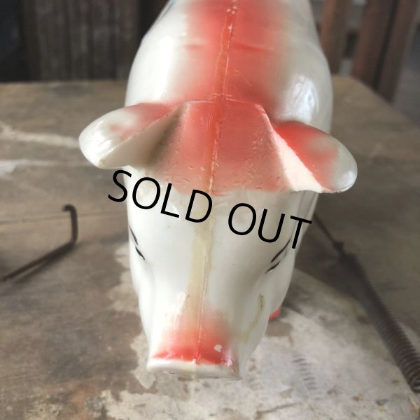 画像10: 50s Vintage R.B.RICE SAUSAGE CO. RICE'S Advertising Piggy Coin Bank (C383) (10)
