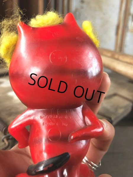 画像7: 70s Vintage Red Devil Cat Message Doll『I'm A Horny Little Devil』(C384) (7)