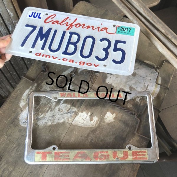 画像5: Vintage Automotive License Plate Frame / WALLA WALLA TEAGUE (B406) (5)