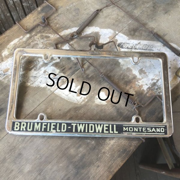 画像1: Vintage Automotive License Plate Frame / BRUMFIELD-TWIDWELL MONTESAND (B409) (1)