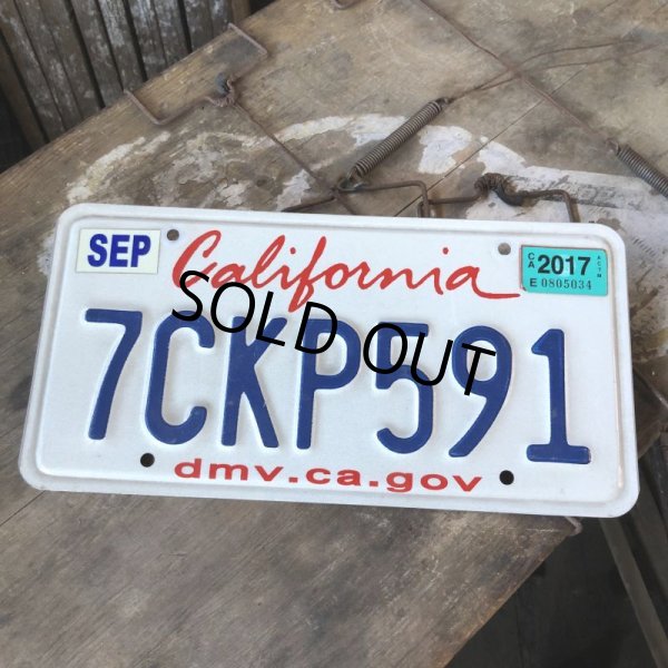 画像1: American License Number Plate / California 7CKP591 (B391) (1)