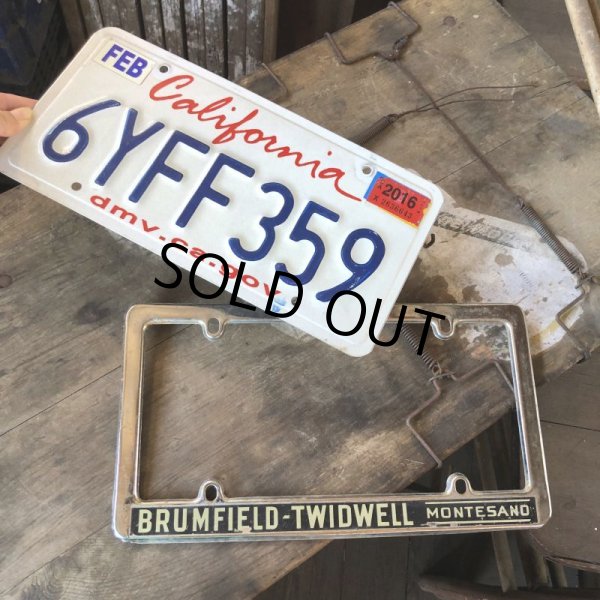 画像5: Vintage Automotive License Plate Frame / BRUMFIELD-TWIDWELL MONTESAND (B409) (5)