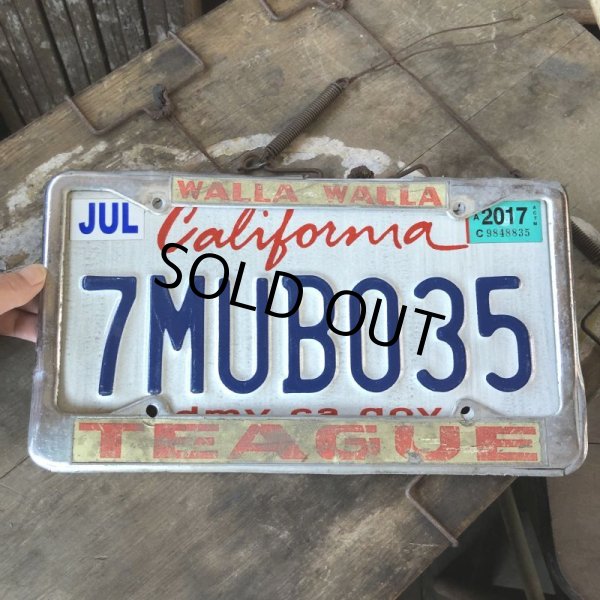 画像6: Vintage Automotive License Plate Frame / WALLA WALLA TEAGUE (B406) (6)