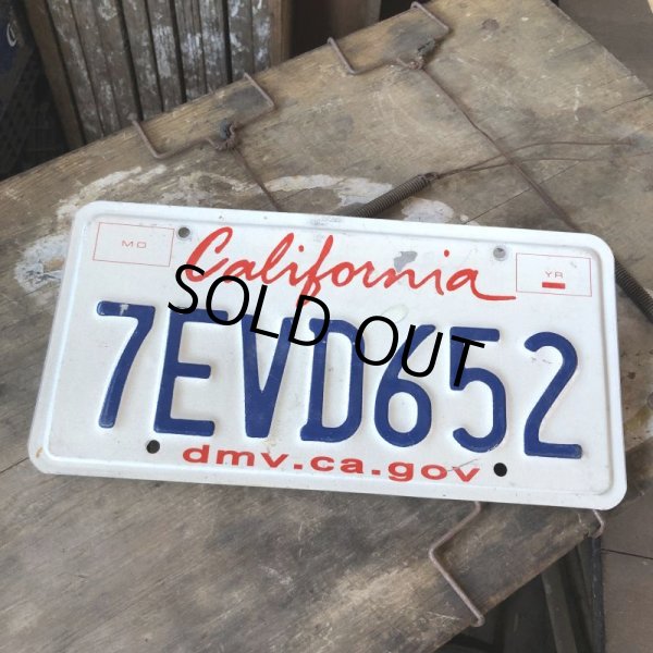 画像1: American License Number Plate / California 7EVD652 (B400) (1)