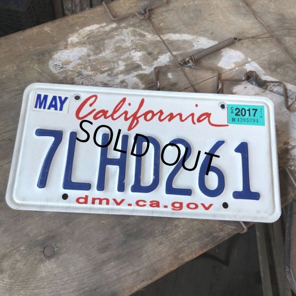 画像1: American License Number Plate / California 7LHD261 (B397) (1)