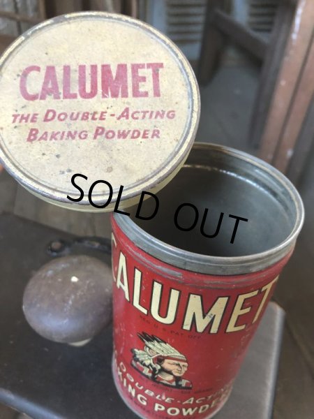 画像5: Vintage Calumet Baking Powder Tin Can 1 Pound (B415) (5)
