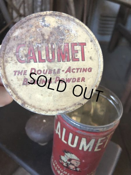 画像5: Vintage Calumet Baking Powder Tin Can 1 Pound (B416) (5)