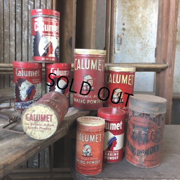 画像10: Vintage Calumet Baking Powder Tin Can 6oz (B414) (10)