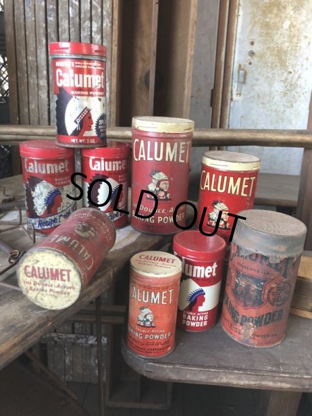 画像9: Vintage Calumet Baking Powder Tin Can 6oz (B413) (9)