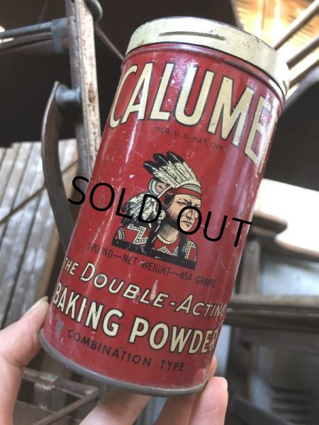 画像8: Vintage Calumet Baking Powder Tin Can 1 Pound (B415) (8)