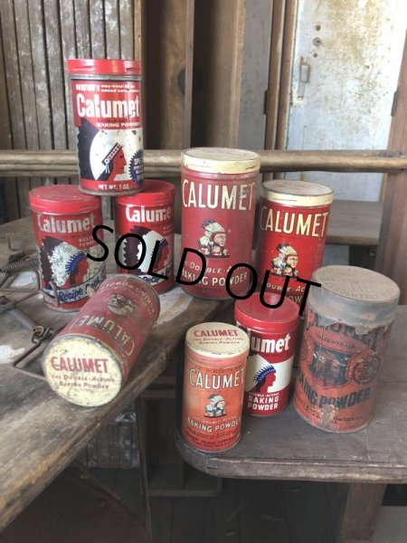 画像9: Vintage Calumet Baking Powder Tin Can 1/2lb (B410) (9)