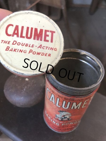 画像5: Vintage Calumet Baking Powder Tin Can 6oz (B413) (5)