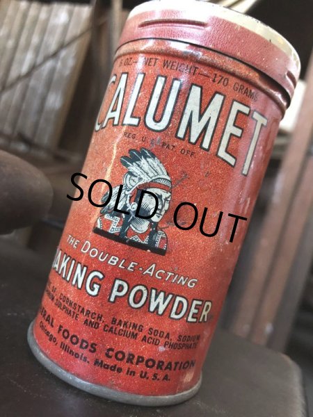 画像7: Vintage Calumet Baking Powder Tin Can 6oz (B413) (7)