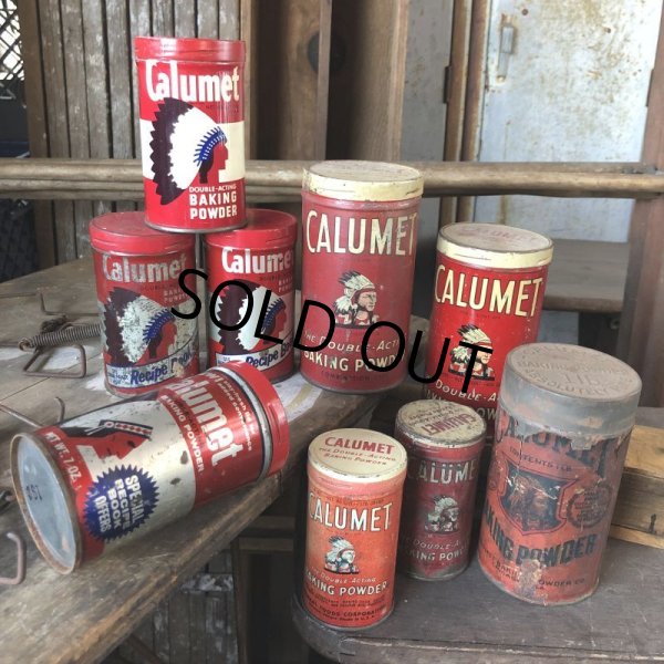 画像9: Vintage Calumet Baking Powder Tin Can 1 Pound (B416) (9)