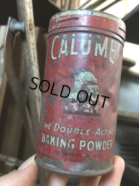 画像8: Vintage Calumet Baking Powder Tin Can 6oz (B414) (8)