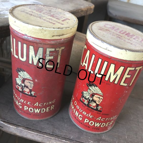 画像9: Vintage Calumet Baking Powder Tin Can 1 Pound (B415) (9)