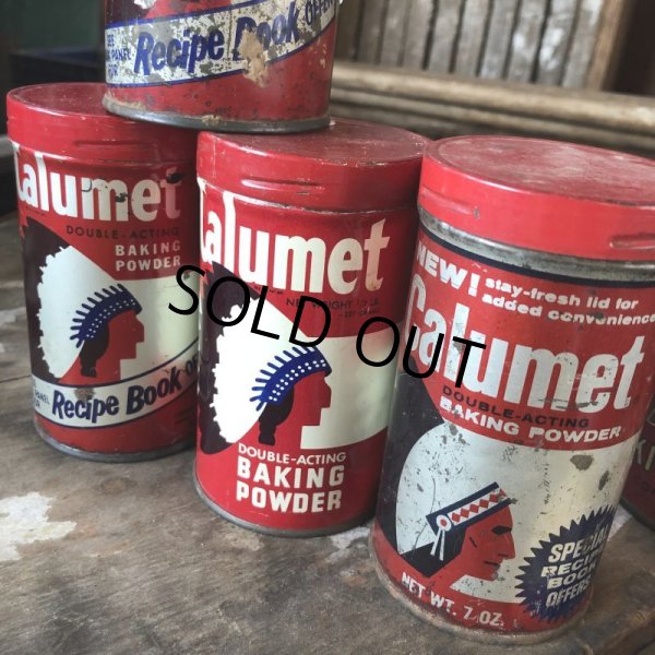 画像9: Vintage Calumet Baking Powder Tin Can 7oz (B412) (9)
