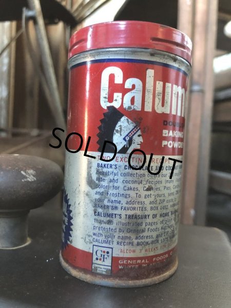 画像3: Vintage Calumet Baking Powder Tin Can 7oz (B412) (3)