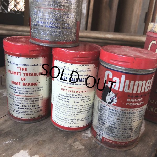 画像9: Vintage Calumet Baking Powder Tin Can 1/2lb (B409) (9)