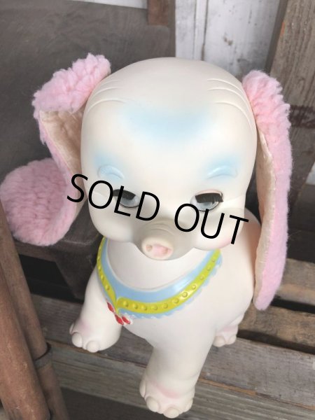 画像2:  60s Vintage Edward Mobley Arrow Sleep Eyes Rubber Squeak Elephant (C433) (2)