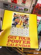 画像1: 70s Vintage McDonalds GET YOUR POSTER CALENDAR Translite Store Display Sign (B452)  (1)