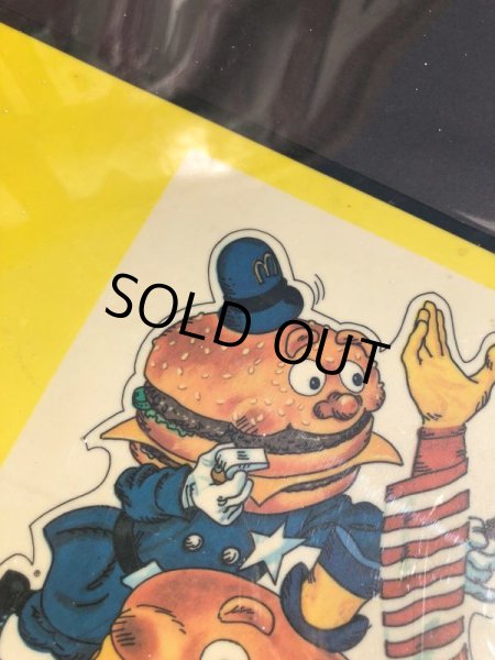 画像10: 70s Vintage McDonalds GET YOUR POSTER CALENDAR Translite Store Display Sign (B452)  (10)