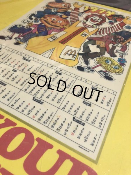 画像2: 70s Vintage McDonalds GET YOUR POSTER CALENDAR Translite Store Display Sign (B452)  (2)