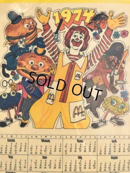 画像11: 70s Vintage McDonalds GET YOUR POSTER CALENDAR Translite Store Display Sign (B452)  (11)