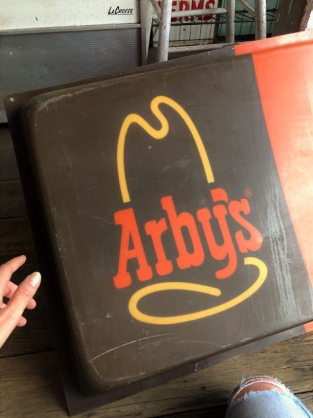 画像4:  Vintage Advertising Arby's Roast Beef Sandwich Drive-thru Out Sign (B454) (4)