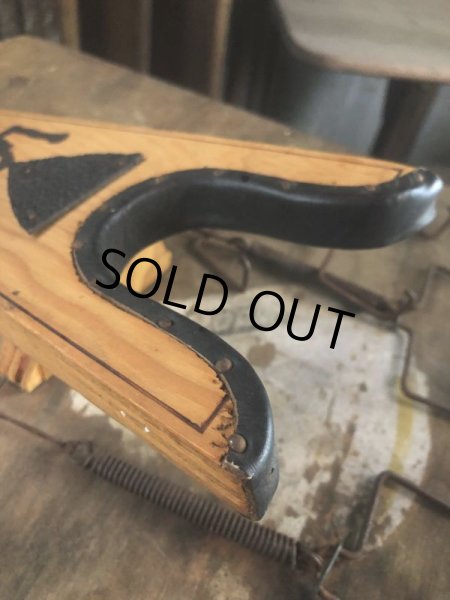 画像12: Vintage LEE RIDERS Advertising Wood Boot Jack Bucking Horse (B455) (12)