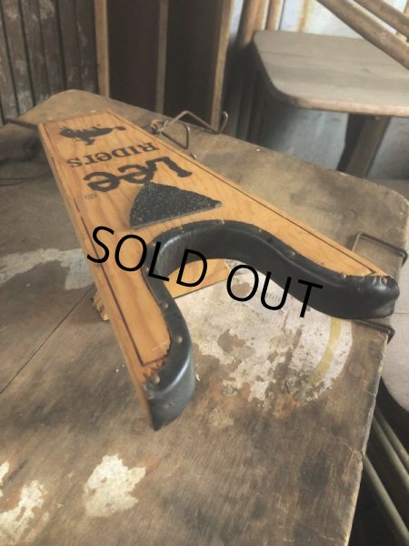 画像8: Vintage LEE RIDERS Advertising Wood Boot Jack Bucking Horse (B455) (8)