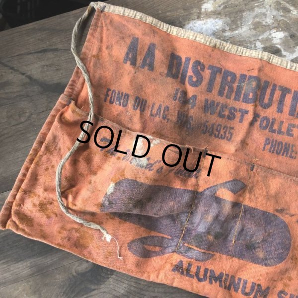 画像7: Vintage Advertising Work Apron AA DISTRIBUTING aluminum sidings (B478) (7)