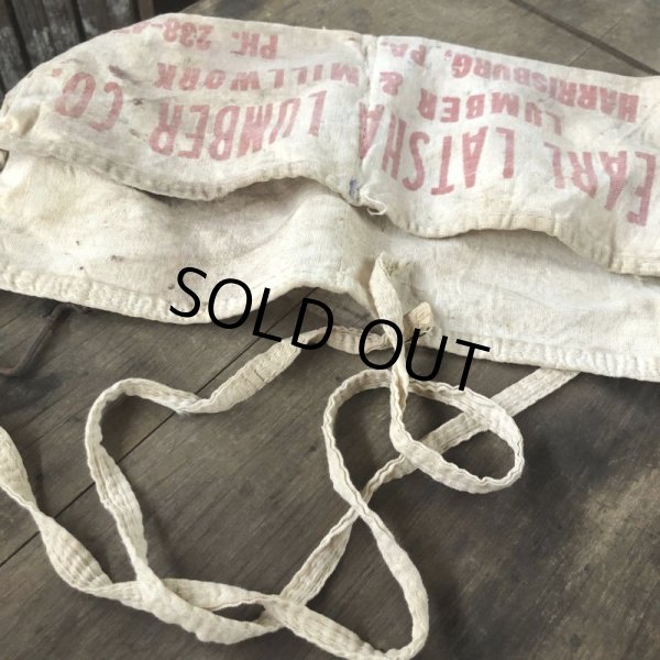 画像5: Vintage Advertising Work Apron EARL LATSHA Lumber (B472) (5)