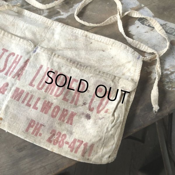 画像6: Vintage Advertising Work Apron EARL LATSHA Lumber (B472) (6)