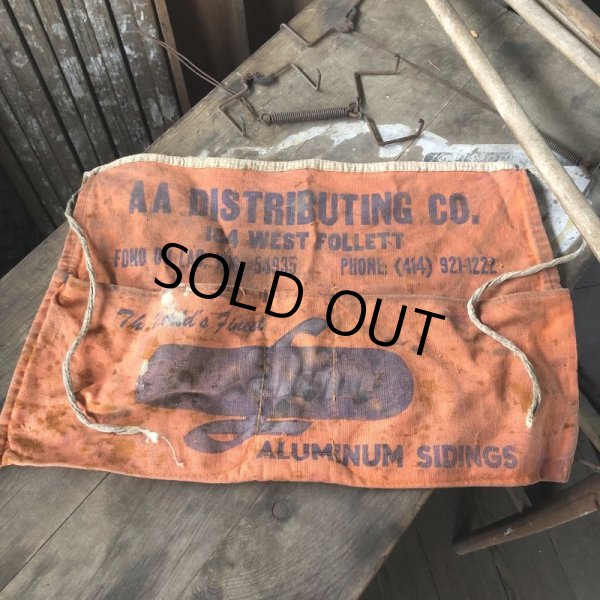 画像6: Vintage Advertising Work Apron AA DISTRIBUTING aluminum sidings (B478) (6)