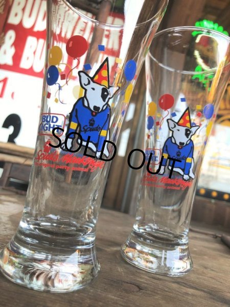 画像2: Vintage Budweiser Bud Light Spuds Mackenzie The Party Animal 1987 Beer Glass (B480) (2)