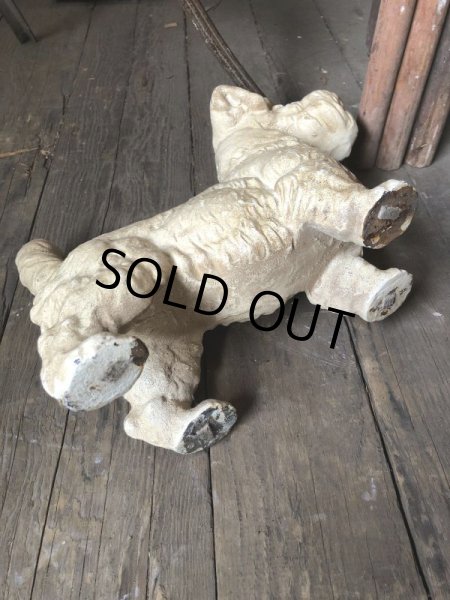 画像3: Vintage Sealyham Terrier Heavy Cast Iron Door Stop Statue (B492) (3)