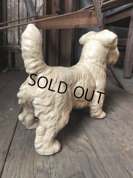 画像4: Vintage Sealyham Terrier Heavy Cast Iron Door Stop Statue (B491) (4)