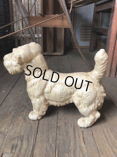 画像2: Vintage Sealyham Terrier Heavy Cast Iron Door Stop Statue (B491) (2)
