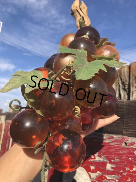 画像13: Vintage Mid-Century Lucite Acrylic Amber Grapes on Driftwood Base (B498) (13)