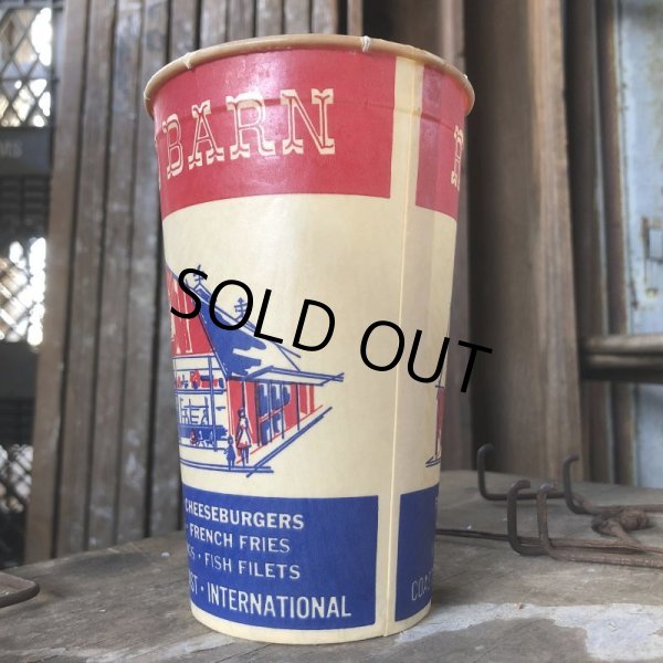 画像4: Vintage Wax Paper Cup RED BARN Burgers (B530) (4)