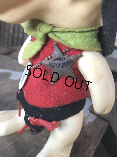 画像6: 60s Vintage Roy Des of Fla Dog Coin Bank Sheriff Red (B536) (6)