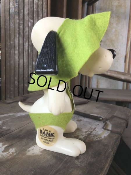 画像2: 60s Vintage Roy Des of Fla Dog Coin Bank Swimsuit Green (B539) (2)