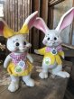 画像1: 60s Vintage Roy Des of Fla Bunny Rabbit Coin Bank Set (B534) (1)